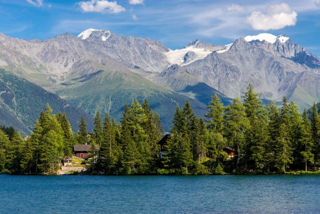 Alpin fjellsjø Champex Lac