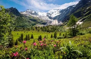 Verbazingwekkend panorama van de Franse Alpen