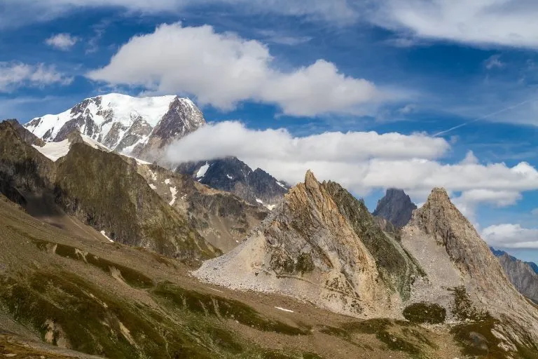 Mont Blanc vanaf Col de la Seigne Frans-Italiaanse grens